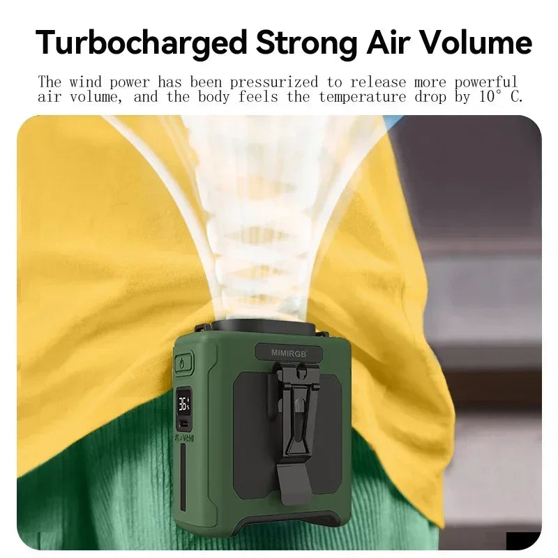 Portable Waist Fan 10000mAh