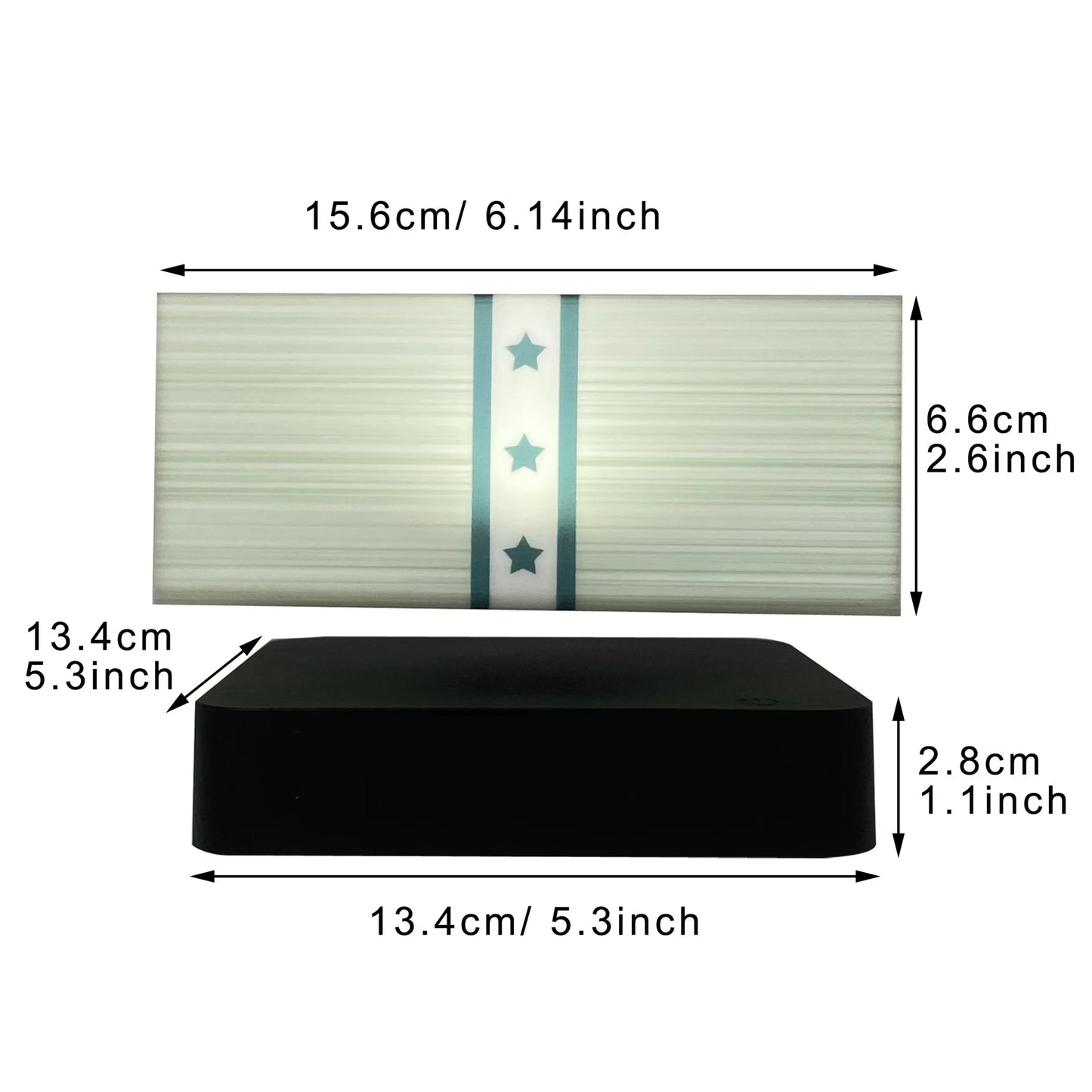 Levitating Dollars Magnetic Levitation 360° Free Rotation Floating Dollars Night Light Creative Gift Office Bedroom Home Decor