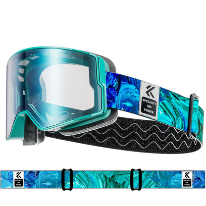 Kapvoe Photochromic Snow Goggles Ski Snowboard Anti-Fog Mask