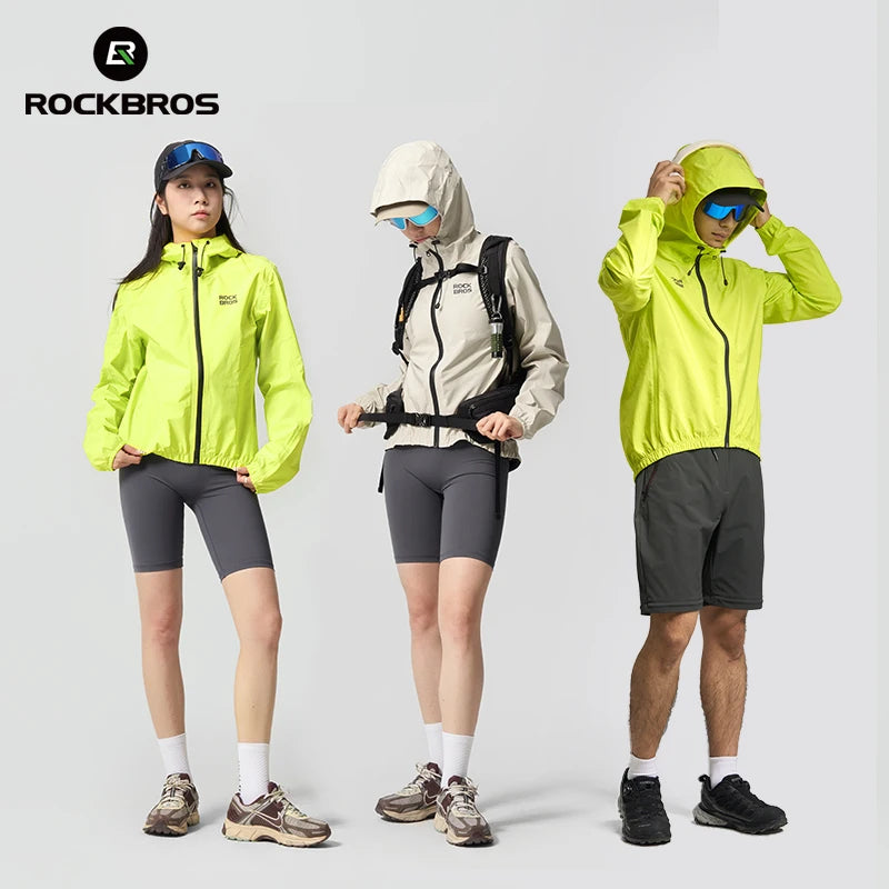 ROCKBROS Cycling Raincoat Hooded Jacket Waterproof