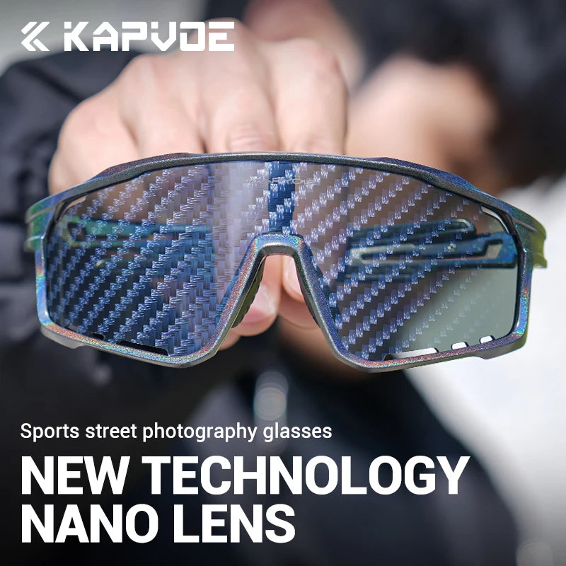KAPVOE New Technology Nano Lenses Cycling Glasses Outdoor