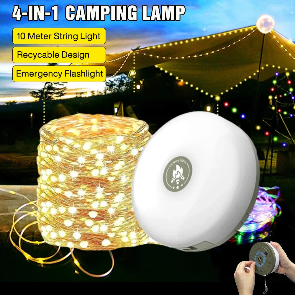 4-in-1 LED  Camping Light 10Meter