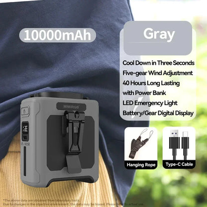 Portable Waist Fan 10000mAh