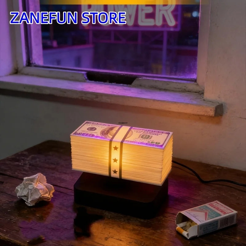 Levitating Dollars Magnetic Levitation 360° Free Rotation Floating Dollars Night Light Creative Gift Office Bedroom Home Decor